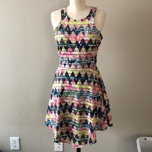 Art Deco  multi color sundress